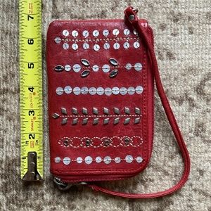 Fossil leather wristlet wallet